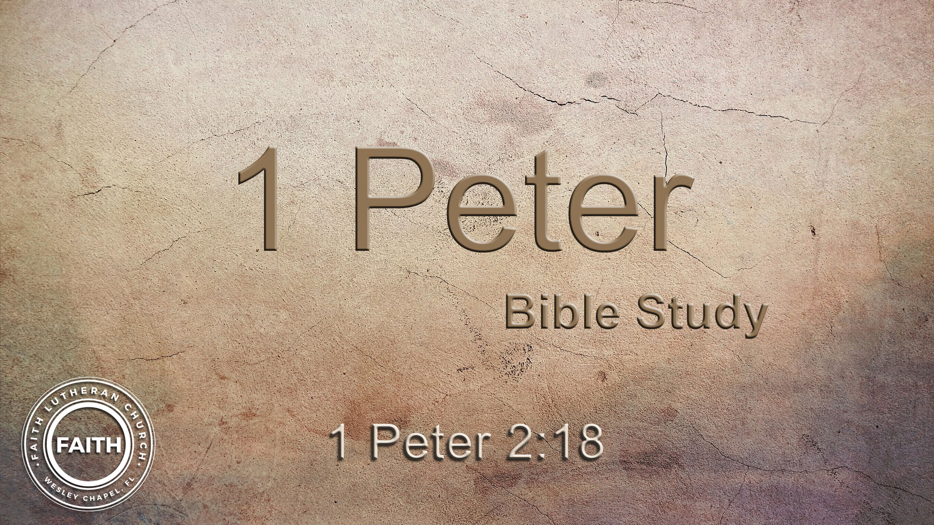 1 Peter 2:18 “Serve Your Masters with Respect”
