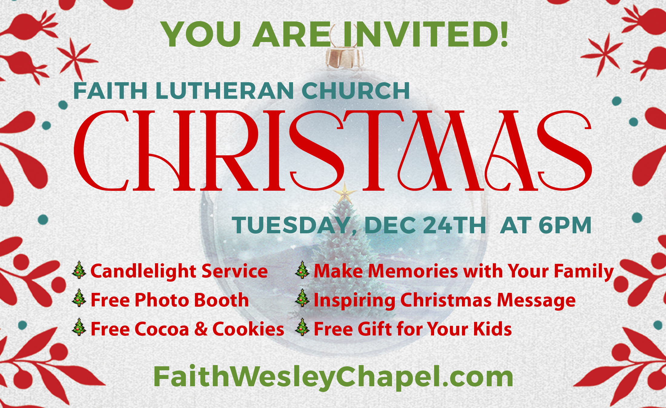 Christmas Eve Service in Wesley Chapel, FL - Faith Lutheran Church