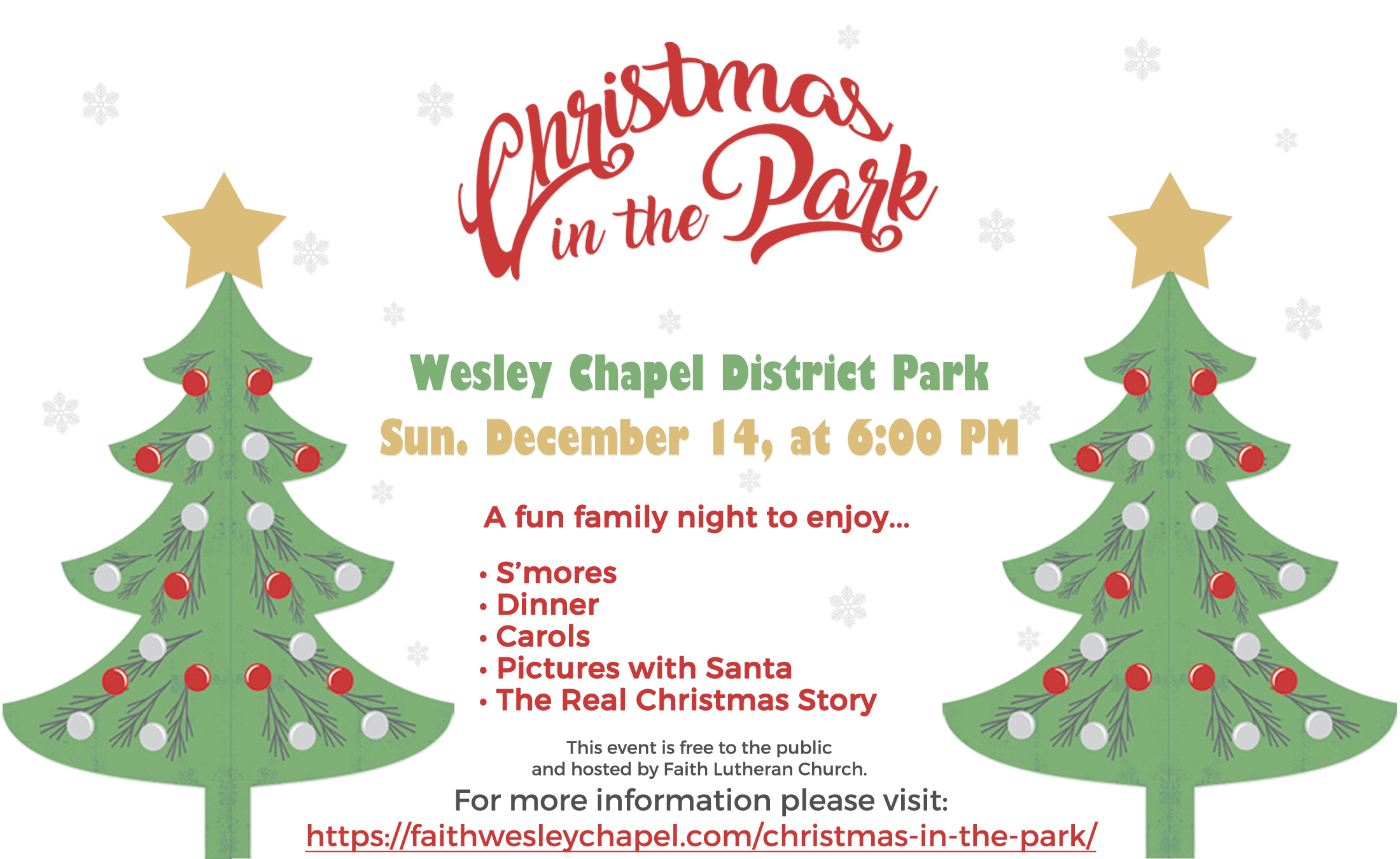Christmas in the Park - Wesley Chapel FL Old Fashioned Community Christmas Celebration