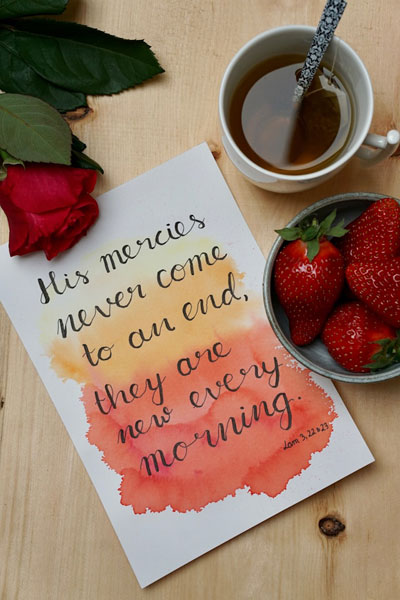 Daily Devotion - Faith Lutheran Church, Wesley Chapel, FL - Greeting card about God's mercy