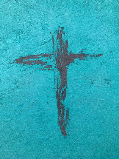 The Other Six - Faith Lutheran Church, Wesley Chapel, FL - Cross painted on a wall