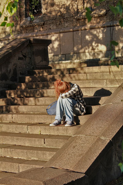 The Other Six - Faith Lutheran Church, Wesley Chapel, FL - Woman alone on steps