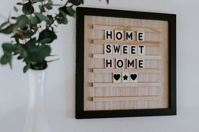 Daily Devotion - Faith Lutheran Church, Wesley Chapel, FL - Home sweet home sign