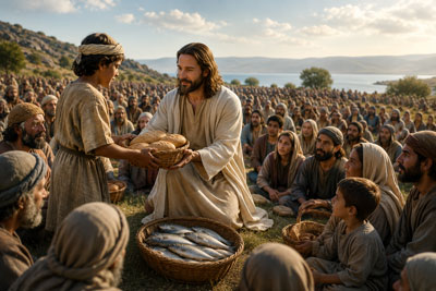 The Other Six - Faith Lutheran Church, Wesley Chapel, FL - Jesus feeding the 5000