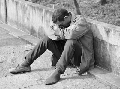 Daily Devotion - Faith Lutheran Church, Wesley Chapel, FL - Poor man sitting